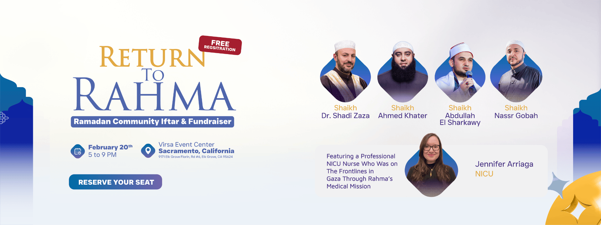 Return to Rahma Community Dinner - Sacramento, CA